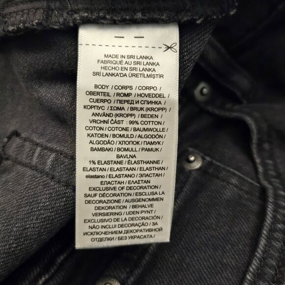 Lauren Ralph Lauren Relaxed Tapered Ankle Jeans Empire Black Wash NWT - Picture 12 of 13